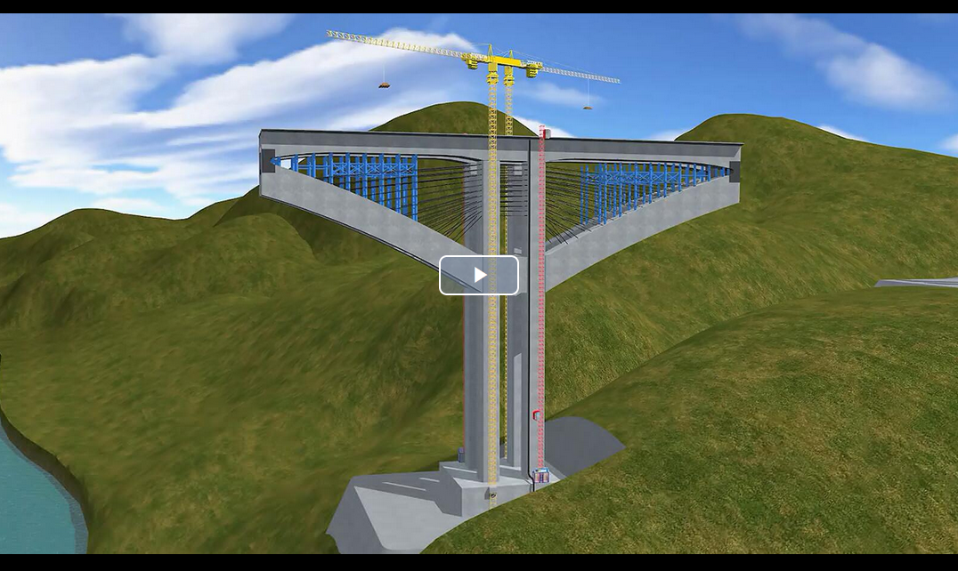 桥梁建筑-三维施工动画